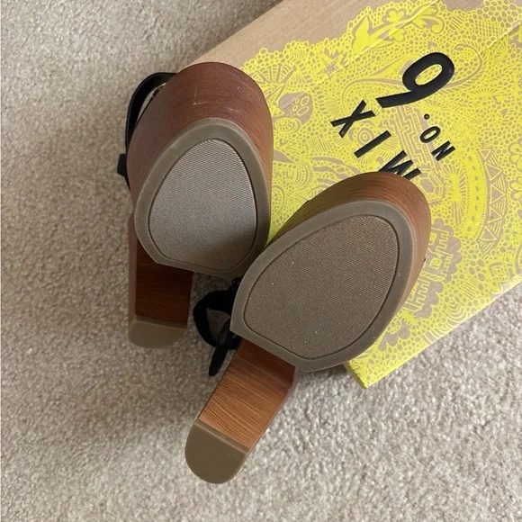 Mix No. 6 Black and Brown Platform Sandals - Picture 7 of 7